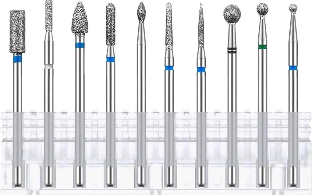 Professioneller Diamant Bits für Nagelfräser,Schleifkörper Set für Maniküre Nagelpflege, Entfernen Nagelhaut Kit,Legierter Wolframstahl Bits...