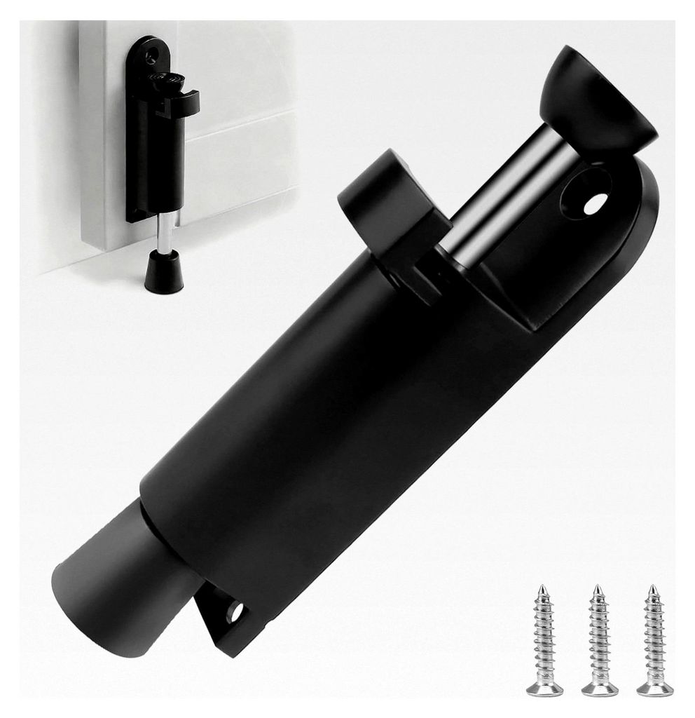 Boden-Türfeststeller aus Zinklegierung, Fußbetätigte Türsicherung mit Entriegelungsfunktion, Universell für Innen- und Außentüren sowie Tore