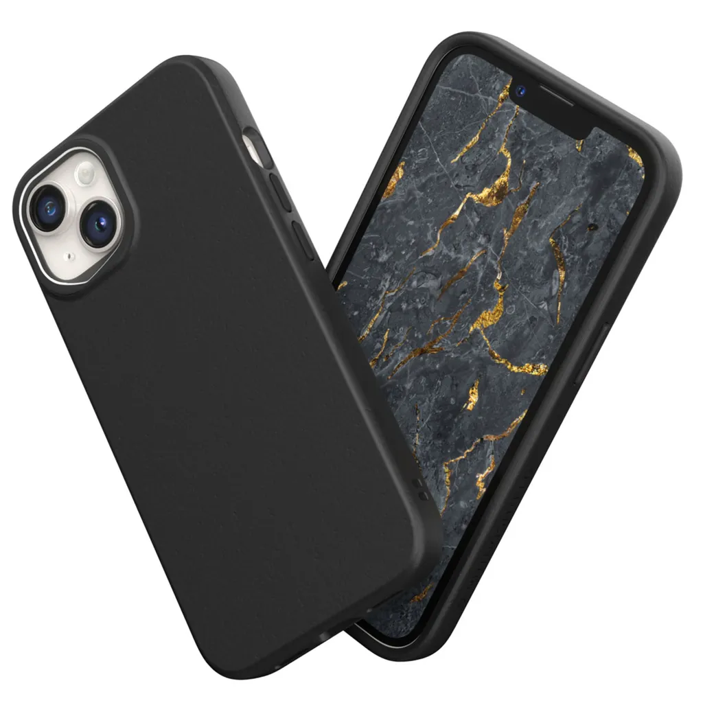 custodia per iPhone 14 - Silicone - Custodia morbida RhinoShield, backcover - Nero