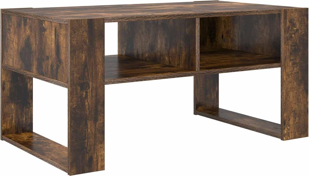 vidaXL Couchtisch Geräucherte Eiche 92 x 53 x 45 cm Holzwerkstoff