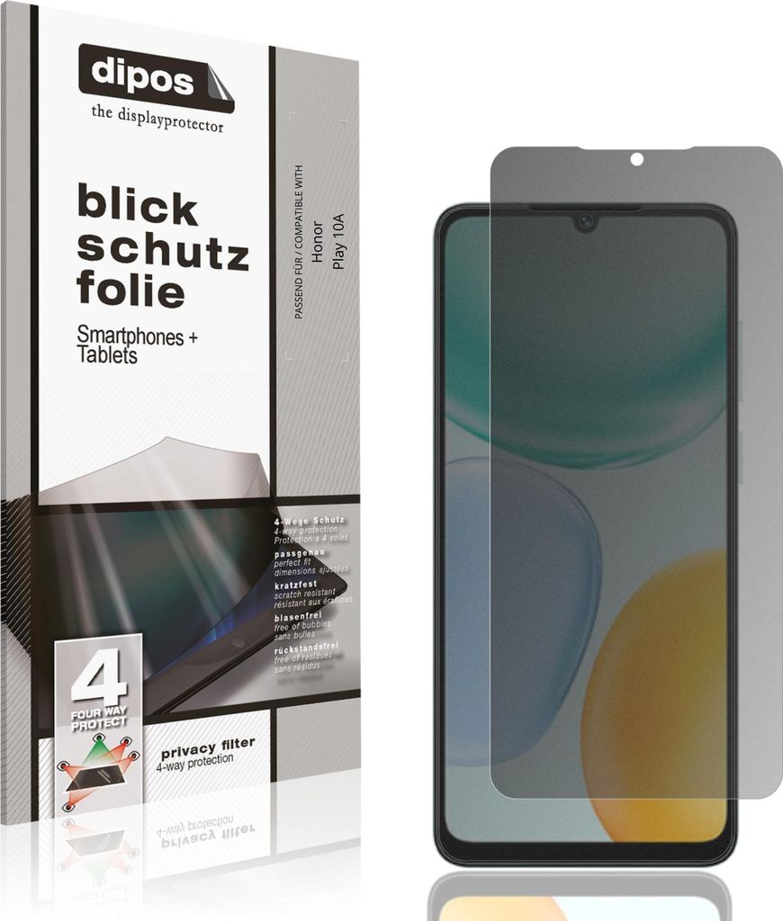 Blickschutzfolie für Honor Play 10A matt Schutzfolie Folie Display Schutz dipos