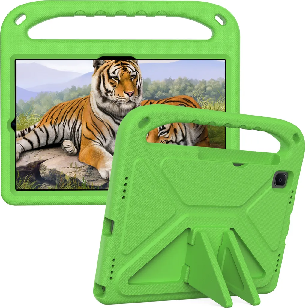 Custodia protettiva per Samsung Galaxy Tab S6 10.5 2019 SM-T860/T865, custodia leggera in EVA per bambini con maniglia e supporto Verde