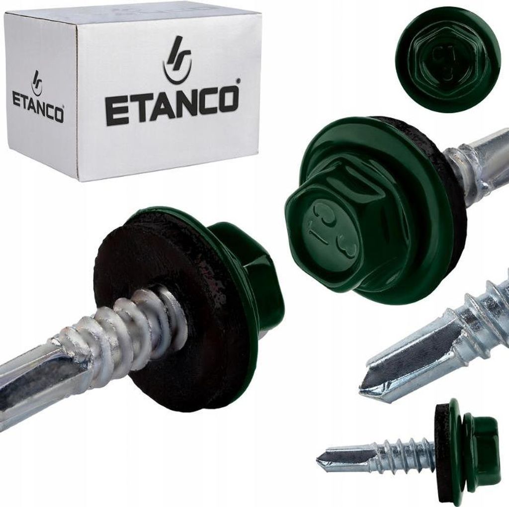 ETANCO GT5 Bohrschrauben Metall - Metall 5,5 x 25 mm RAL 6009 250 Stk.