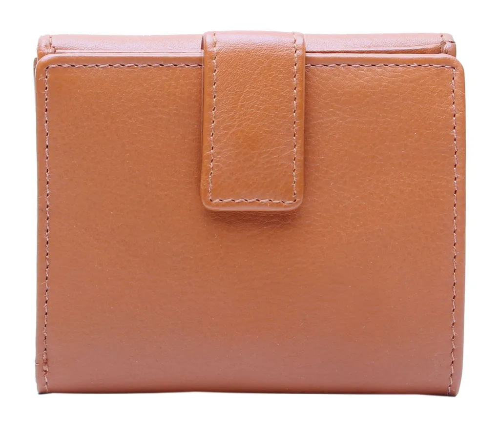 Porte-monnaie Peru Esquire Cuir Cognac avec Compartiments Multiples - 5