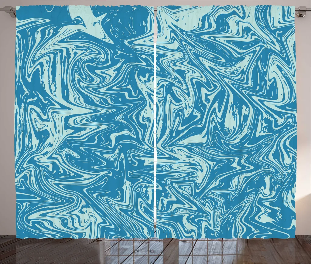 Rideau rustique ABAKUHAUS Marble 280 x 225 cm avec motifs froissés
