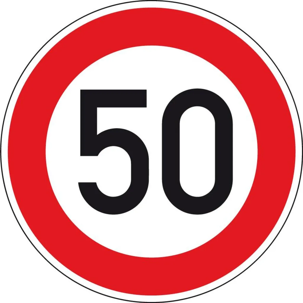 Segnale Limite 50 km/h VKZ.274-50 Tondo 600mm Alluminio Prezzo Offerta