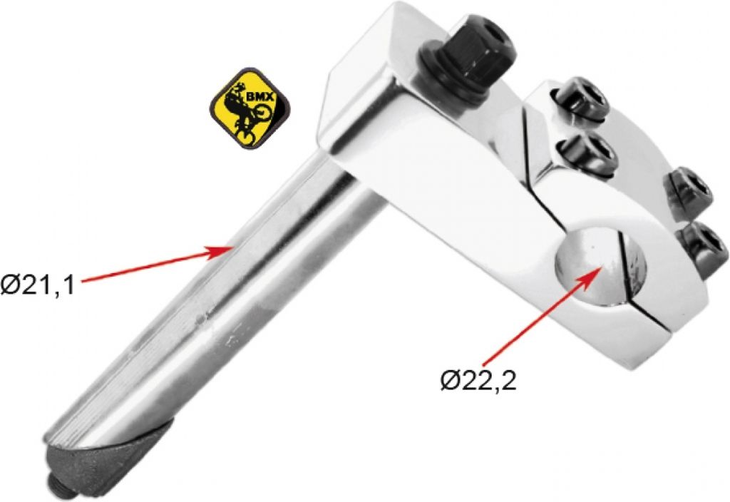 V BIKE Lenkervorbau Lenkstange Durchmesser: 21,1mm kompatibel mit BMX Fahrrädern