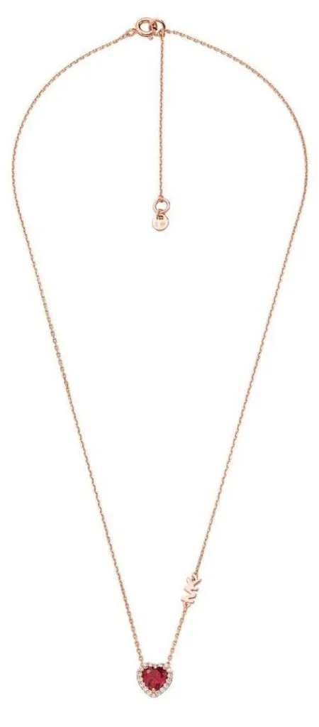 Collier Plaqué Or Zircones Pavé Heart MKC1520BG791 - Bijou Élégant
