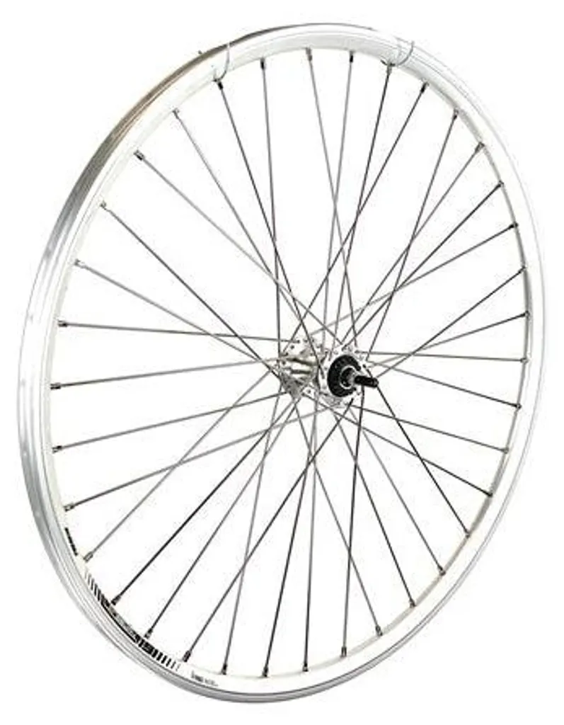 Roue avant 28 pouces 622 anti-voile argent avec rayons renforcés