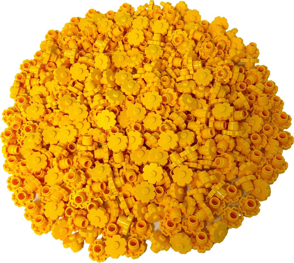 LEGO 2x2 Blume mit abgerundeter offener Noppe Gelb - 98262 NEU! Menge 500x