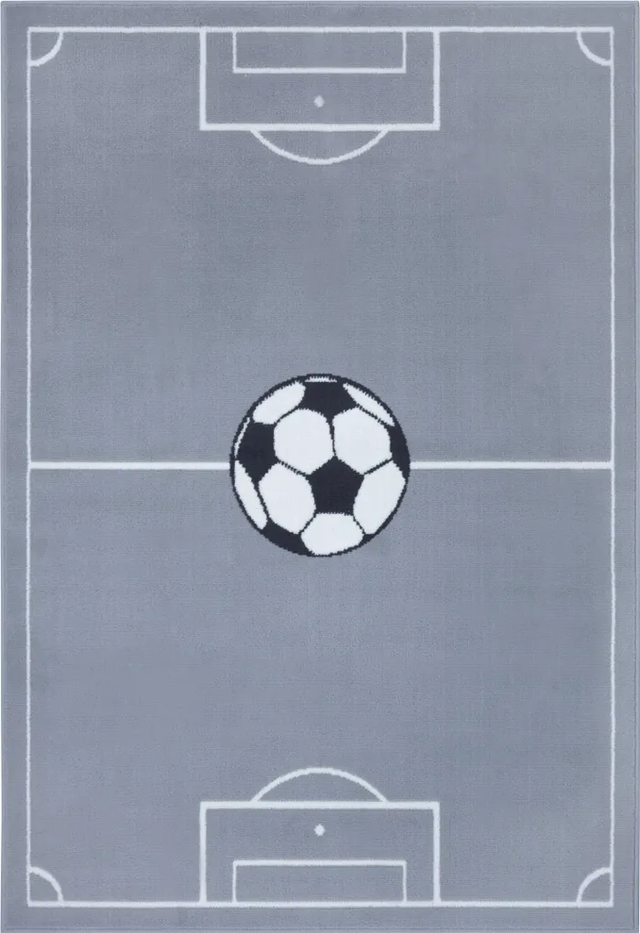 Hanse Home Adventures Tapis Enfants Estadio Gris - Tapis de Jeu Sport