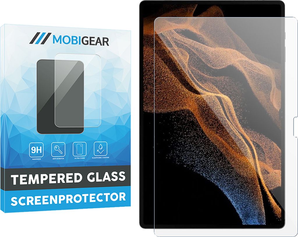Mobigear Samsung Galaxy Tab S8 Ultra Panzerglas Gehärtetes Glas Displayschutz - Hüllenfreundlich