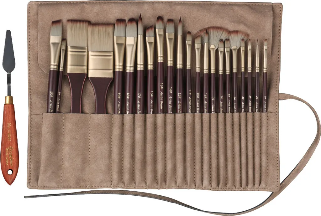 Kit Pennelli INF Artistici Marroni - Nylon Resistente per Scuola