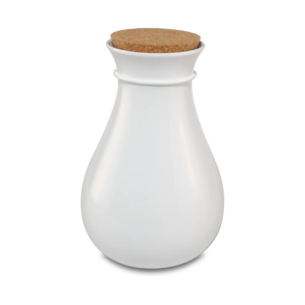 Vase en porcelaine Vera Goebel 21 cm avec couvercle anti-poussière liège