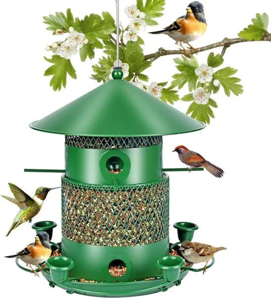 Mangeoire à Oiseaux Réglable Ø 26 cm - Modèle Suspendu Spécial Balcon