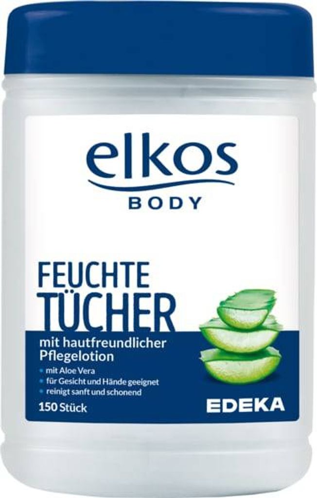 Elkos vochtige doekjes met aloë, 150 stuks. Productafbeelding 