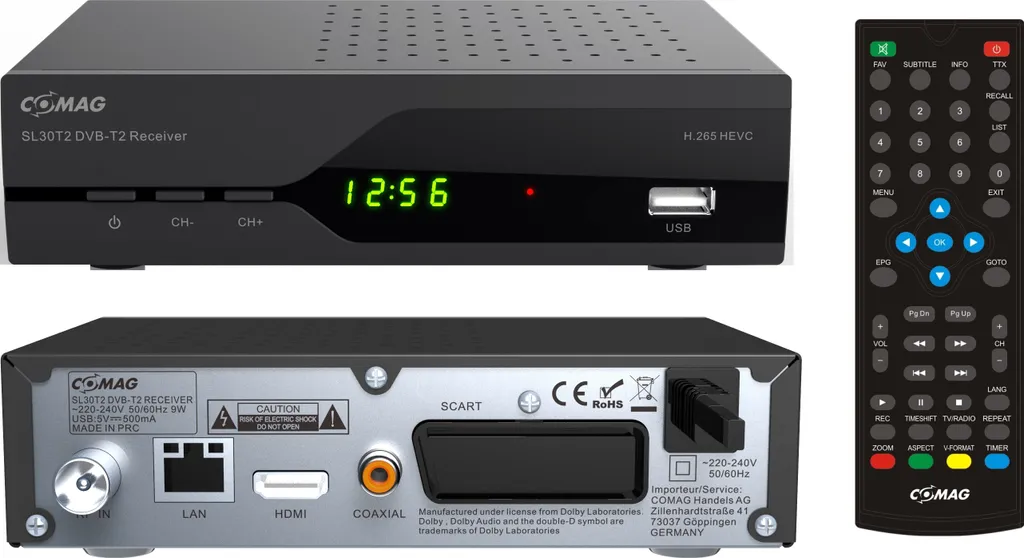 Décodeur TNT HD Comag SL30T2 - Adaptateur TV Numérique Terrestre FTA - 10
