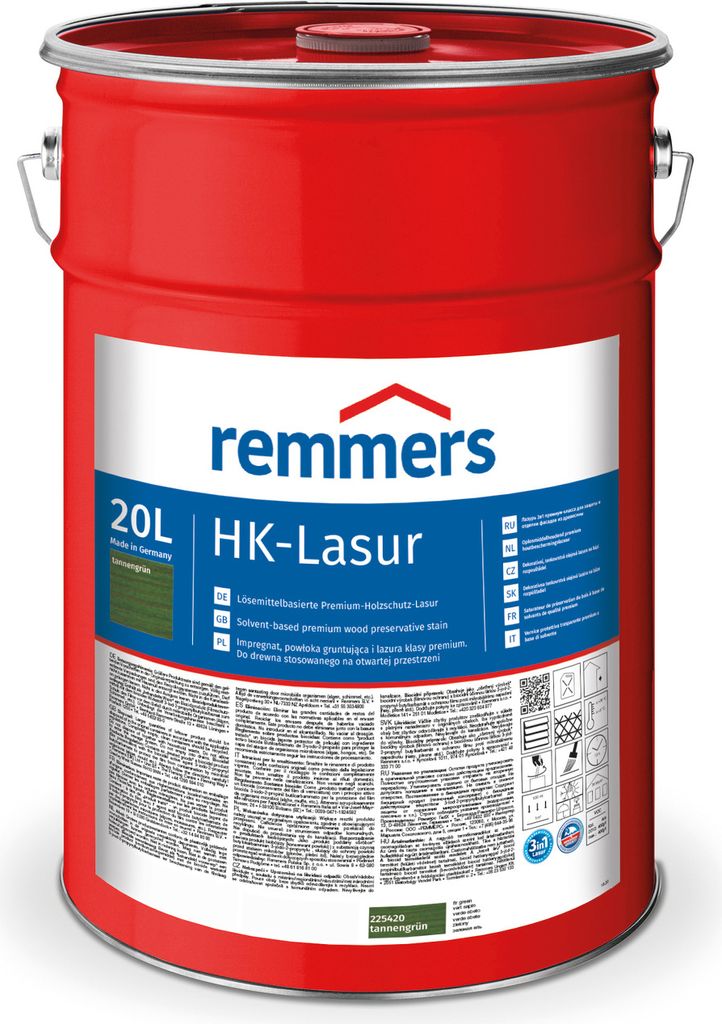 Remmers HK-Lasur 3in1 tannengrün (RC-960) 20 l, Holzlasur aussen