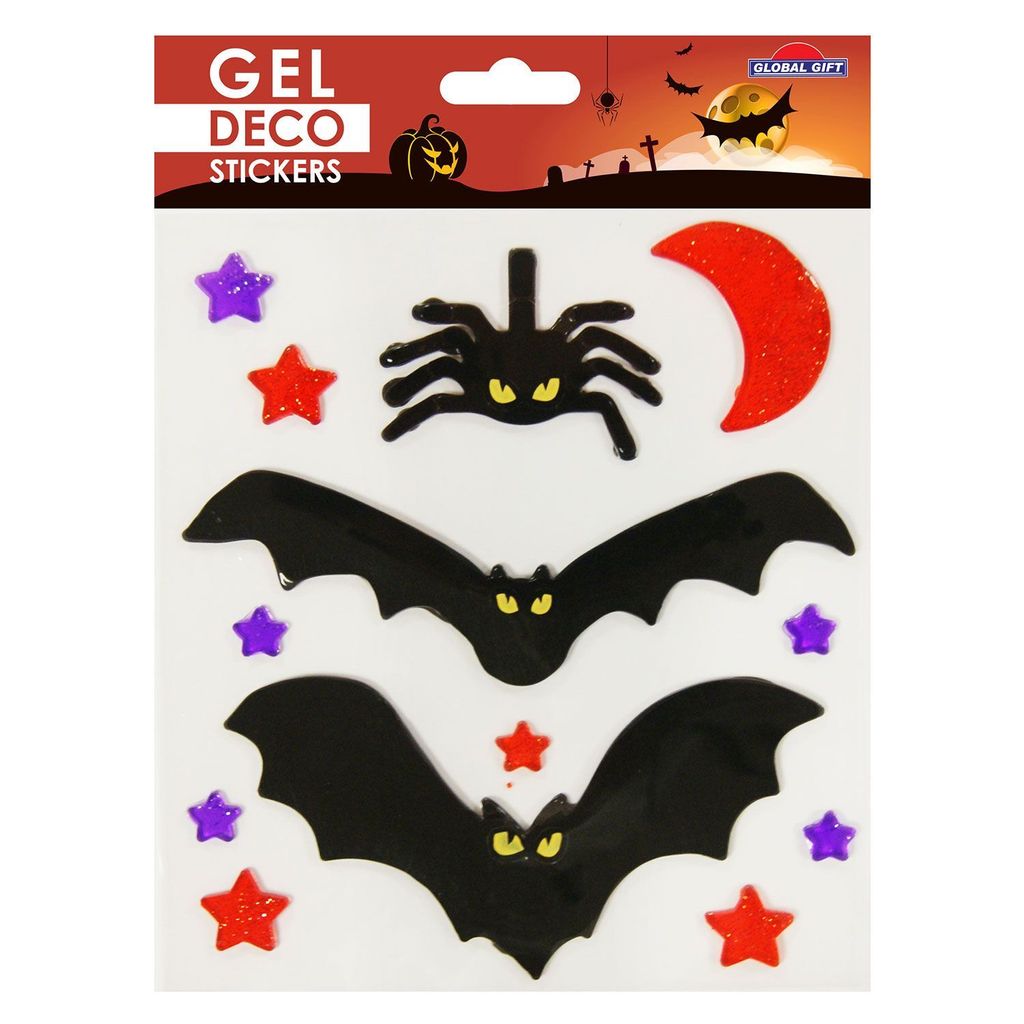 Halloween Gel-Sticker - Fledermäuse