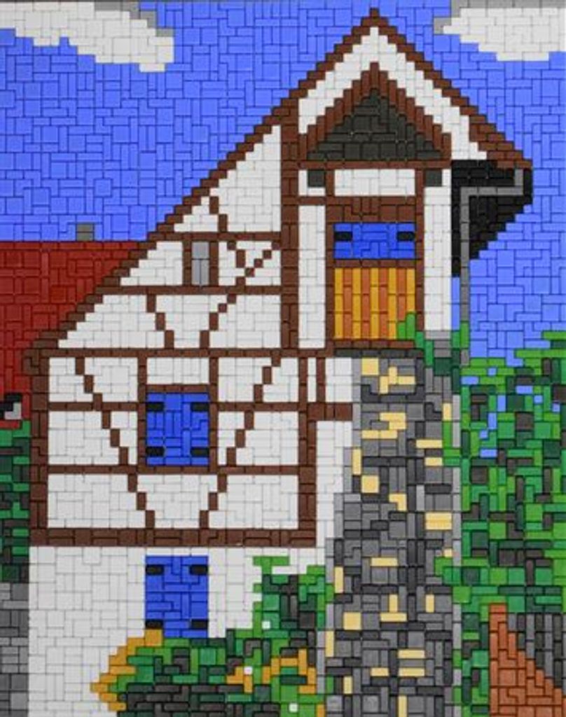Stick it Fachwerkhaus Stadtmauer Spalt ca. 2.300 Teile mit XXL-Steckvorlage