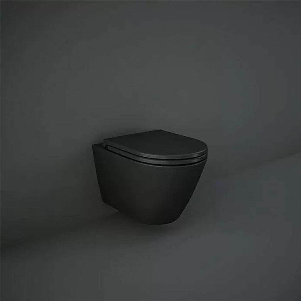 RAK Feeling WC RST23504A spülrandlos wandhängend, schwarz Produktbild 