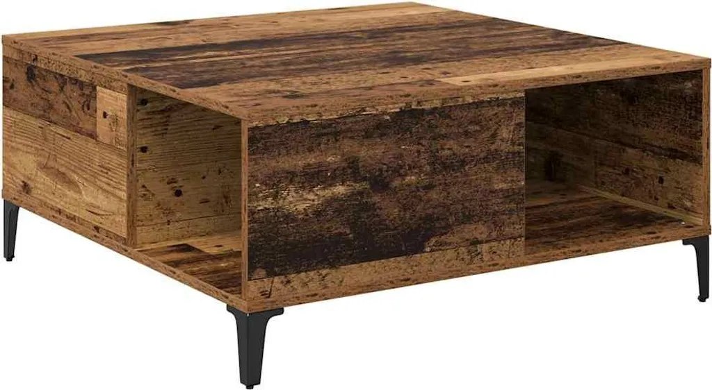Arredo Living vidaXL Tavolino 80x80 Legno Vecchio - Design Moderno