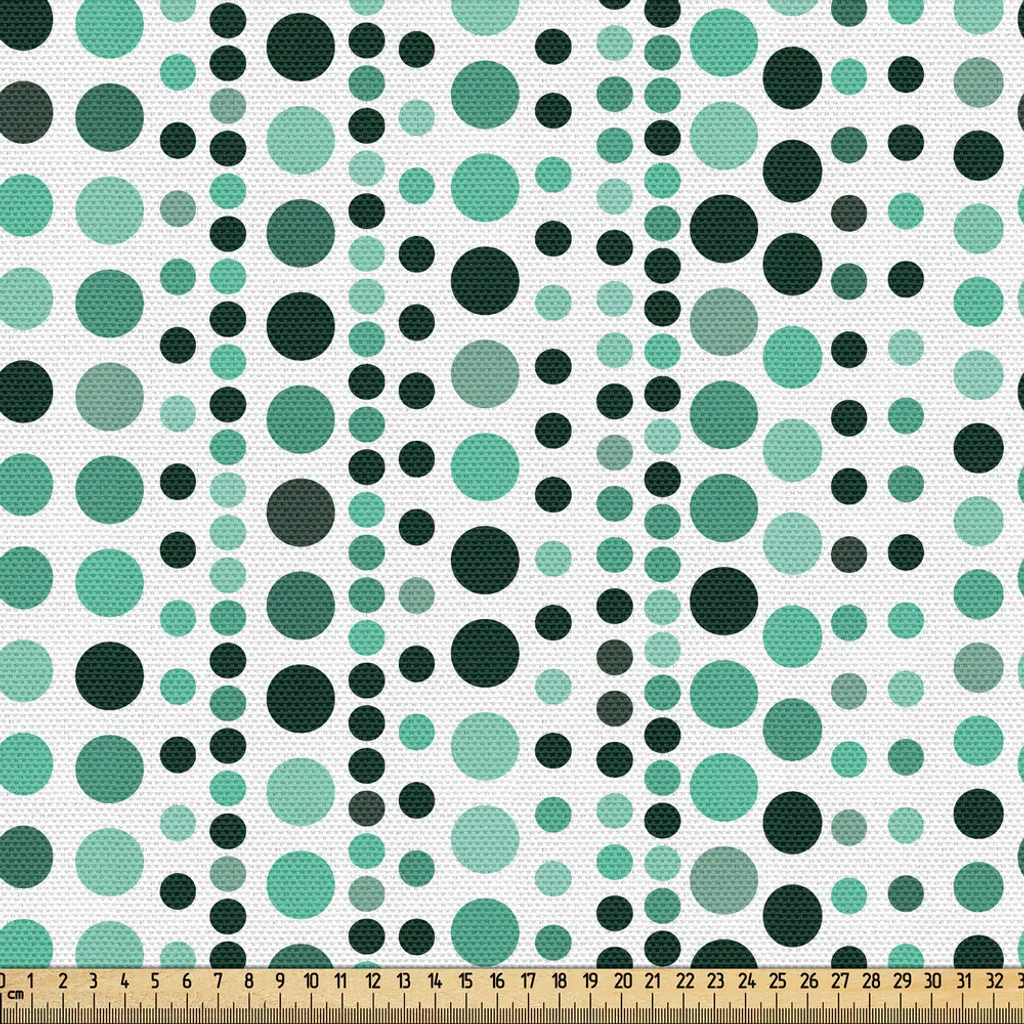 Tissu résistant et lavable pour déco rétro, coupon 3m vert turquoise