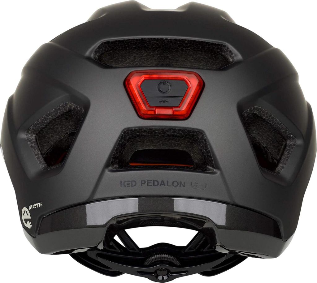 Pedalon E-Bike Fahrradhelm Damen Herren, mit LED-Rücklicht, Maxshell-Technologie, superleichter Helm Farbe: Pedalon White Matt Größe: 59-63 (L)