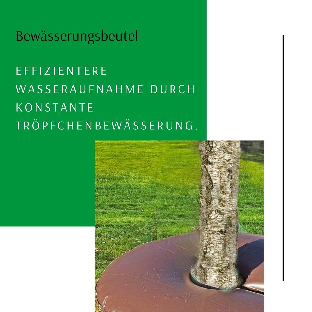 Treegator Baumbewässerungssack – 6 Stück, Für Stammumfang 8-30 Cm | Langsame Bewässerung Mit 60 Litern