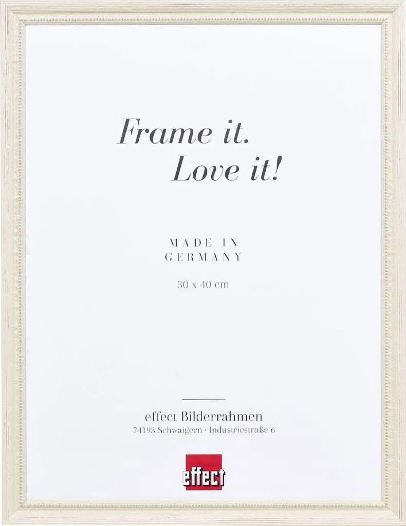 Offerta Cornice 9x13 Legno Bianco - Profilo 48 Effect con Vetro Chiaro