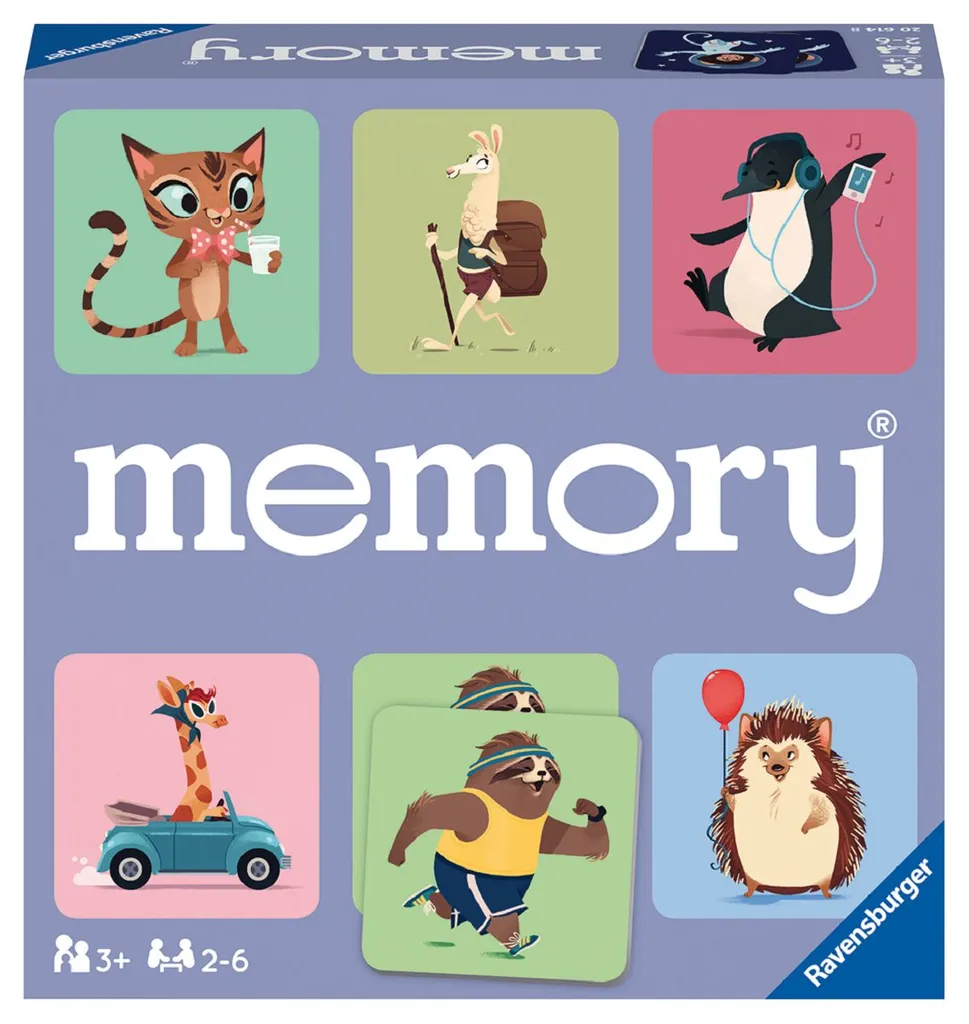 Jeu Memory Happy Animals avec Cartes Rigides et Illustrations Colorées
