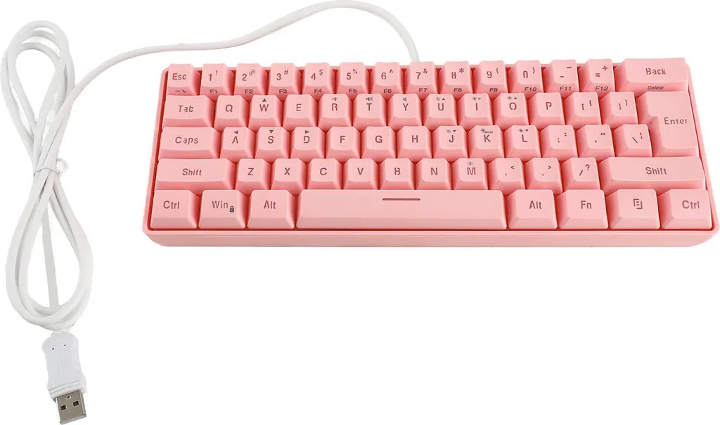Mini clavier mécanique rose V700 avec rétroéclairage LED RGB