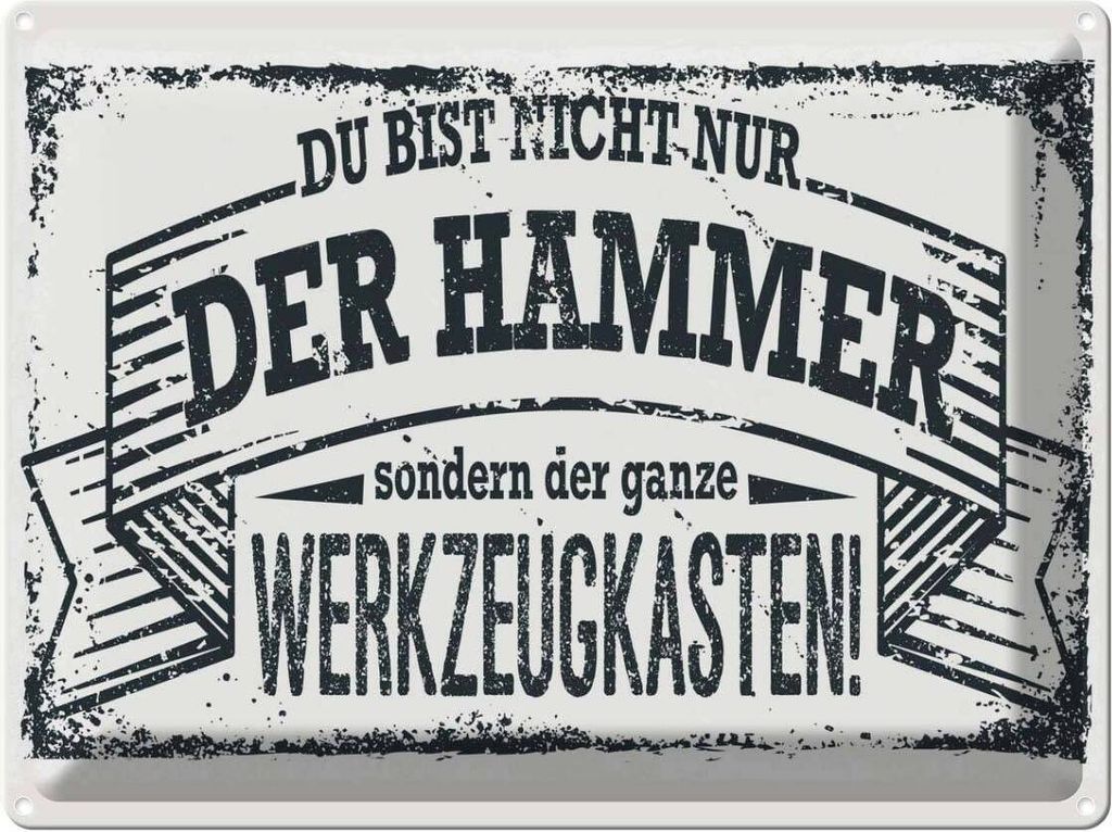 vianmo Blechschild 30x40 cm du Bist nicht nur der Hammer Dekoration Spruch Zitat