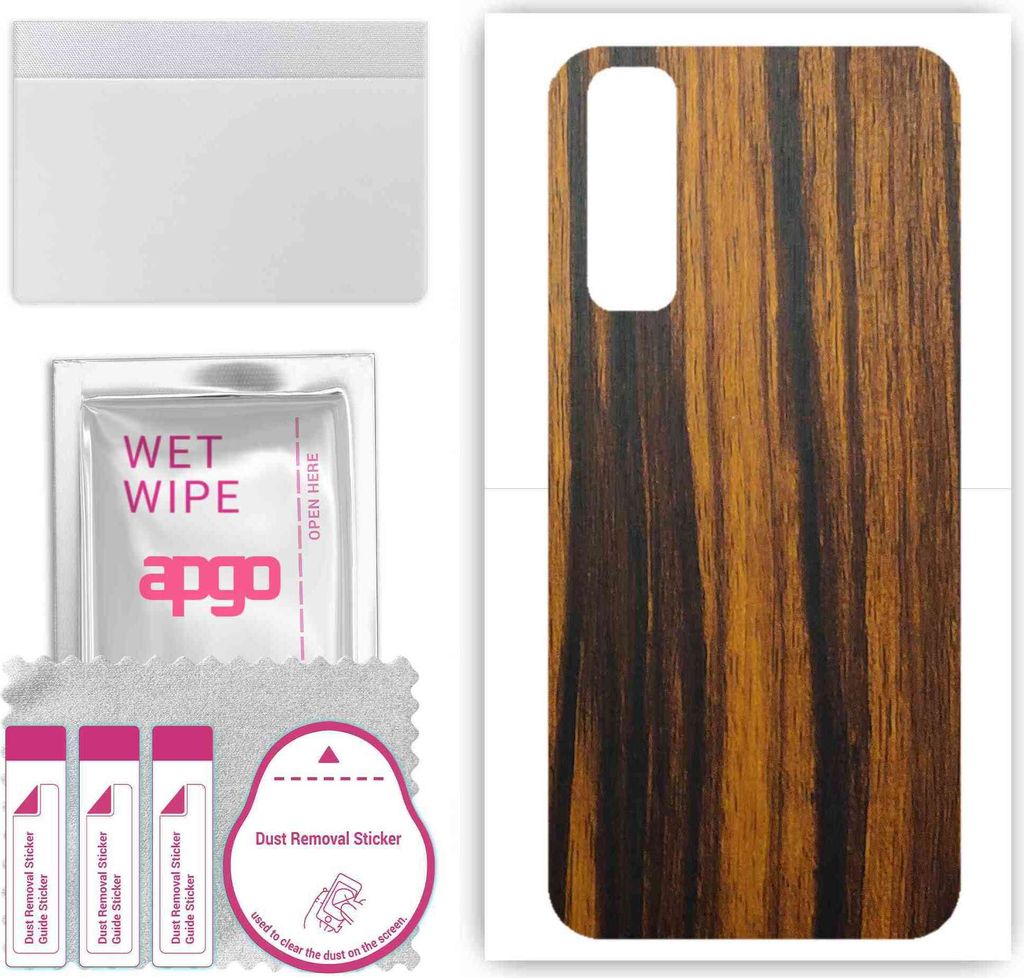 apgo Rückseite Schutzfolie, Skin, kompatibel mit vivo Y51s, Hinten Displayschutzfolie aus Vinylfolie, kratzfest, einfache Montage - Tigerwood
