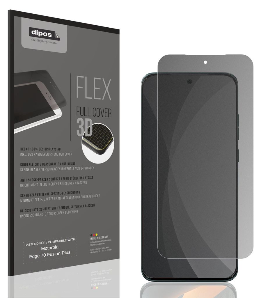 Full Cover Privacy Blickschutzfolie für Motorola Edge 70 Produktbild 