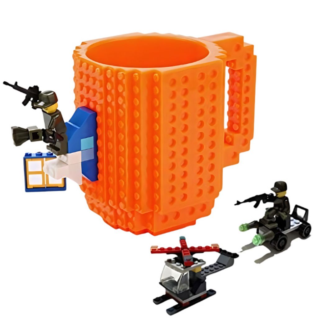 Kreative Baustein-Tasse 350 ml Orange Ideal Für Produktbild 