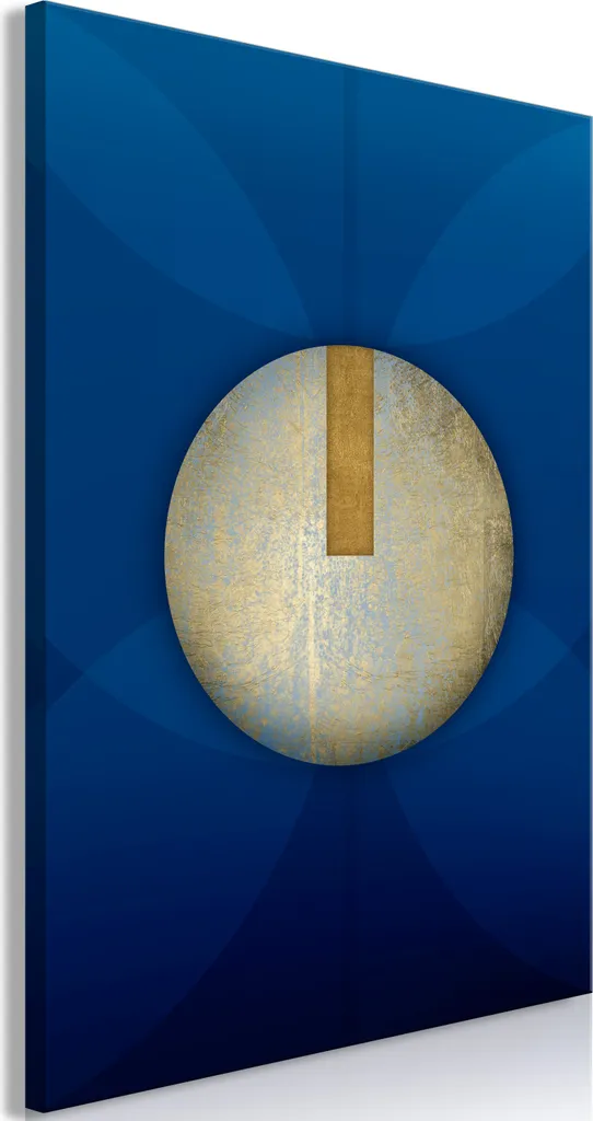 Quadro su Tela Moderno 80x120 cm - All'ombra del Blu Classico ed Oro