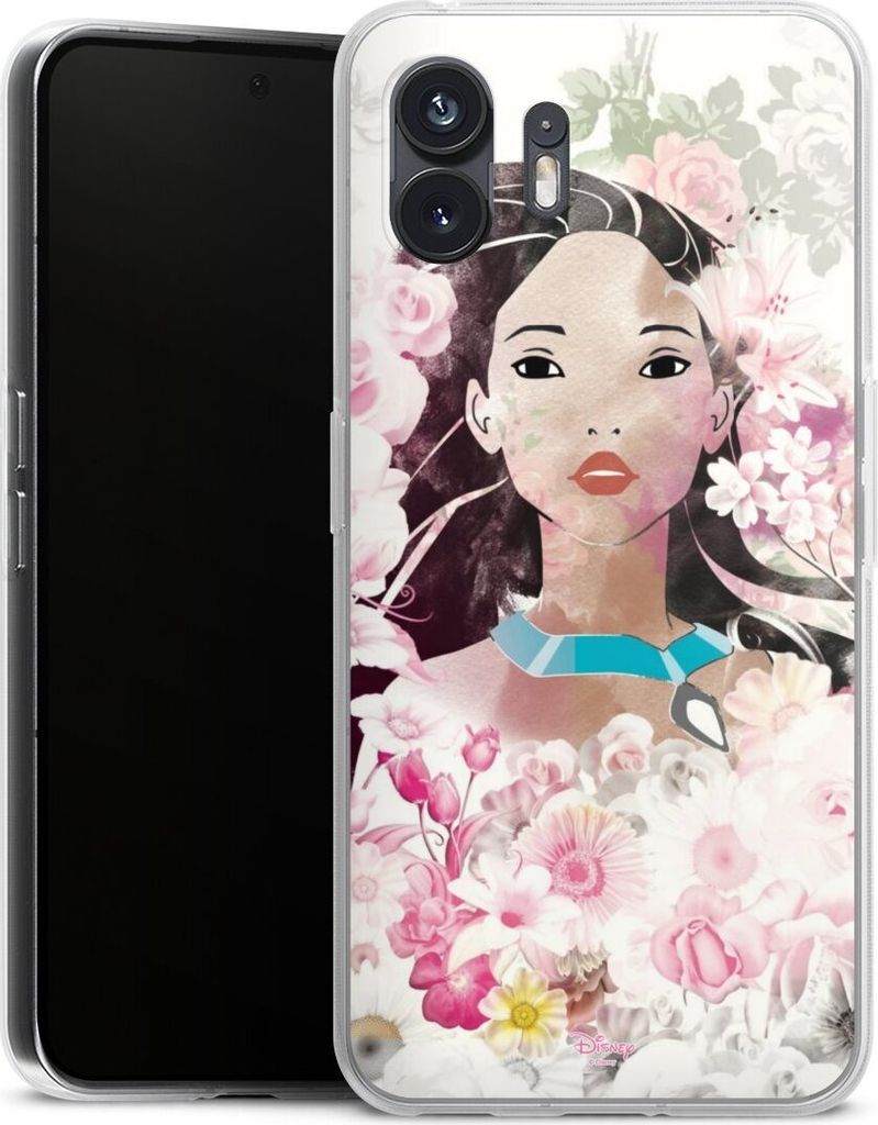 DeinDesign Handyhülle für Nothing Phone 2 Silikon Hülle Case Smartphone Schutzhülle Disney Offizielles Lizenzprodukt Pocahontas