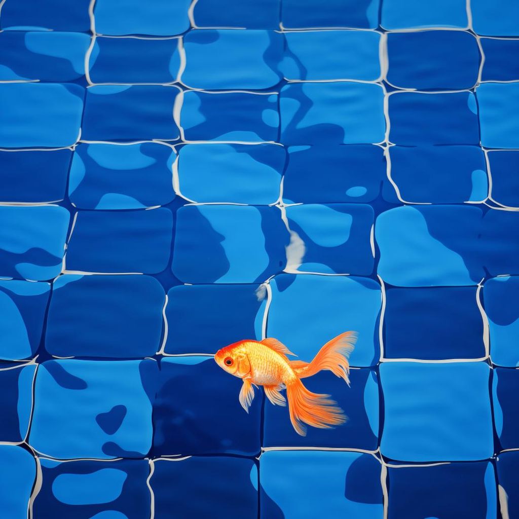 Plakat 20x20cm Goldene Einsamkeit Im Fischleder