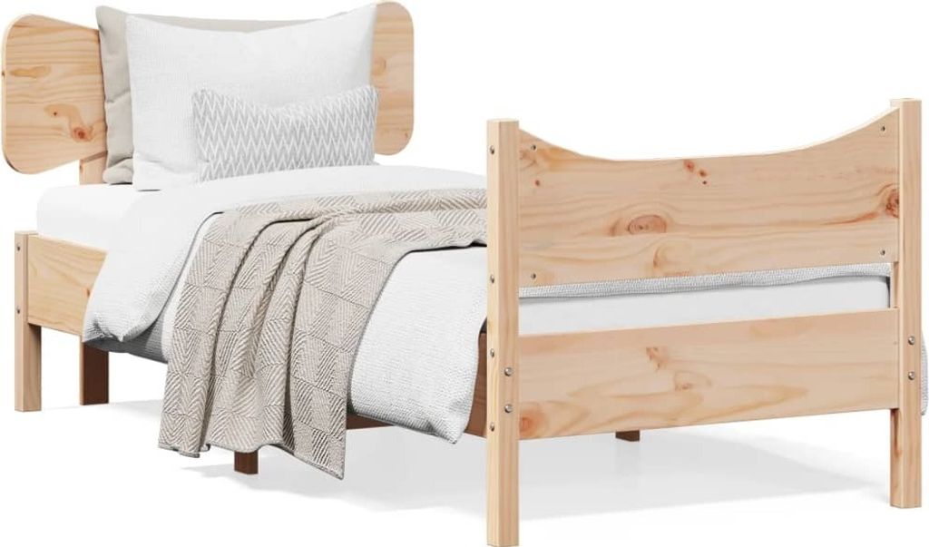 Maison Exclusive - Massivholzbett ohne Matratze 90x200 Kiefernholz