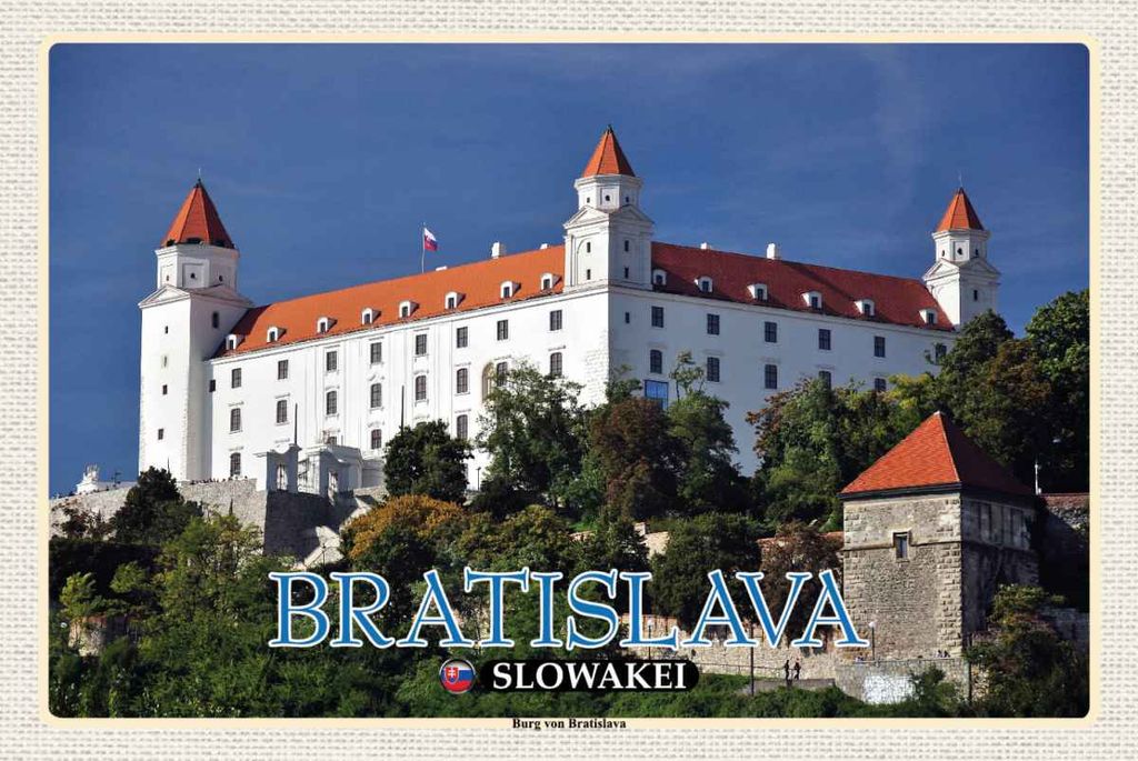 vianmo Holzschild 20x30 cm Bratislava Slowakei Burg von Bildmotiv Reisemotiv Europa