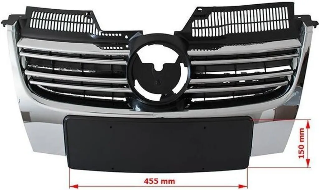 Grille de radiateur avant chromée pour Volkswagen Golf V et Jetta
