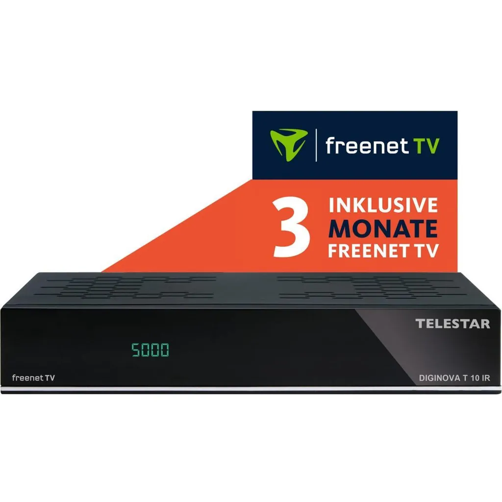 Récepteur DVB-T2/C HDTV freenet TV DIGINOVA T10IR Décodeur TNT Noir