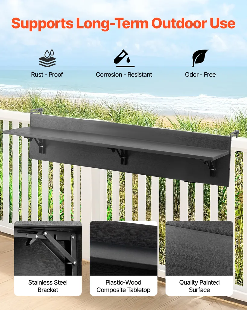 Table de balcon pour apéritif et télétravail sur petite terrasse - 2