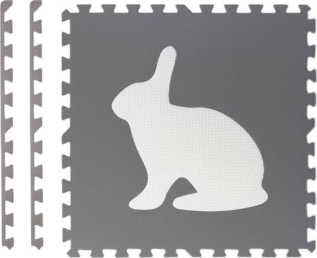 Ricokids Große Schaumstoffmatte, Puzzle, weiße und graue Produktbild 