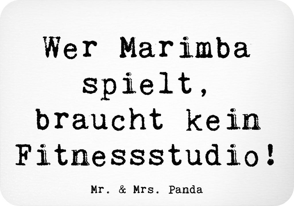 Mr. & Mrs. Panda magnet Spruch Marimba Fitness - Weiß - Geschenk, Kühlschrankmagnet, Musikerwitz, Musiker, holzmagnet, Lernen, Schlaginstrument, ...