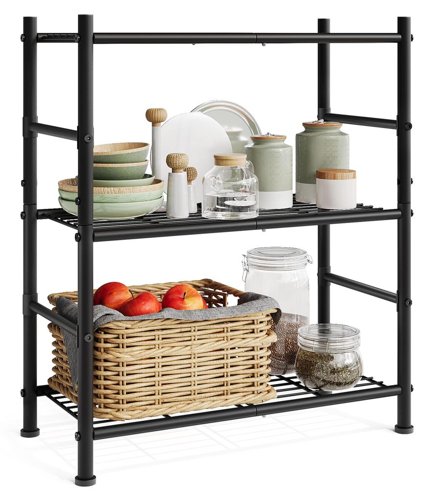 SONGMICS Standregal aus Stahl, Stabiles Metallregal mit 3 Produktbild 