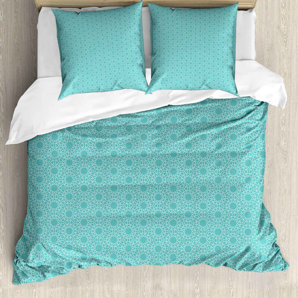 ABAKUHAUS Orient Bettbezug Set für Einzelbetten, Geometrische Eastern Motiv, Milbensicher Allergiker geeignet mit Kissenbezug, 155 cm x 220 cm - 8...
