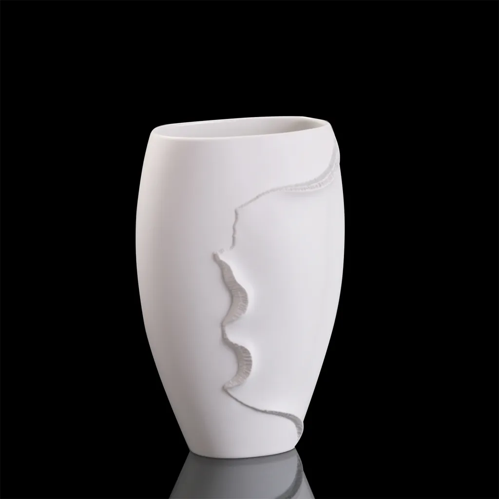 Vase Montana Kaiser Porzellan en porcelaine blanche décorative 25cm