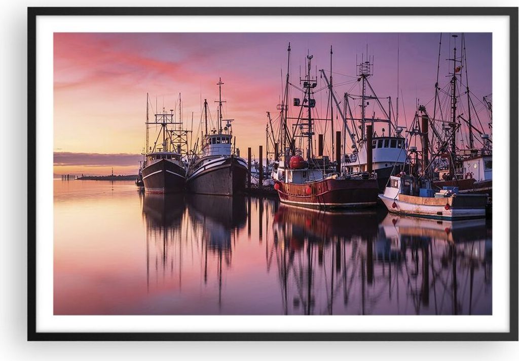 Gerahmtes Poster - Schwarzer Rahmen - Marina Westen Die Sonne - 91,5x61 cm - Wand Bild - Wanddeko - Wandbilder - Kunstposter - Wandposter - Bilderr...